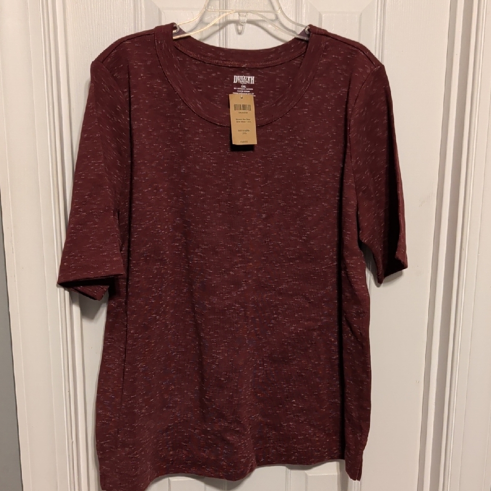 Duluth Trading Co Women's Short Sleeve Tee - Maroon